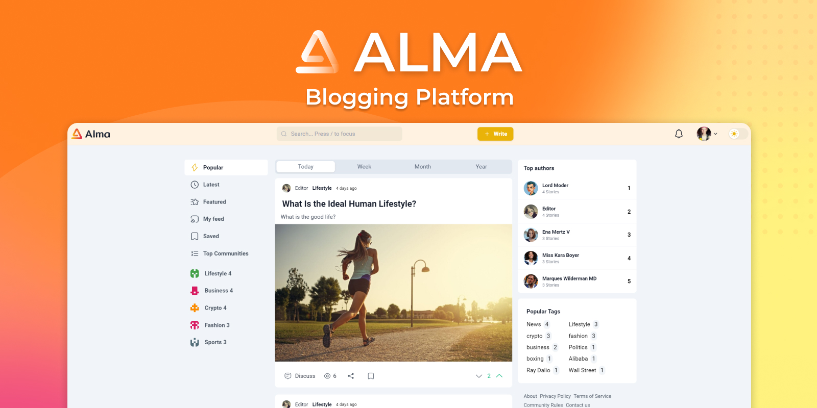 Alma - Blogging Platform
